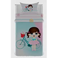 Desconocido Juego de Cama Individual para niña- Incluye Funda de edredón 150cm x 200cm y Funda de Almohada 50cm x 75cm…